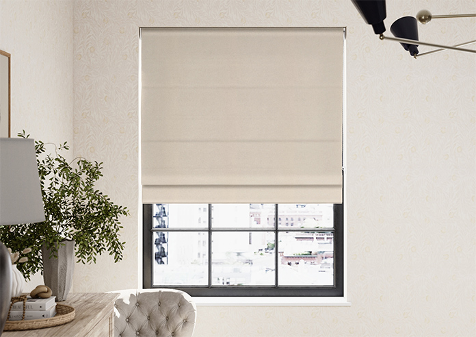 Ashbourne (Blackout), Buttermilk - Twist&Fit Roman Blind - Image 3